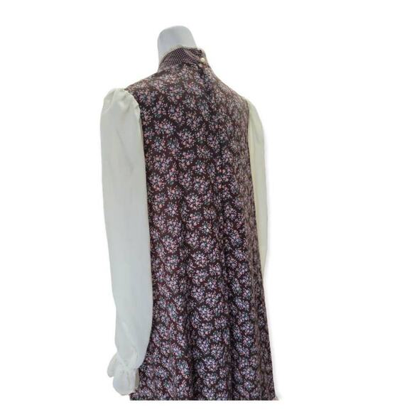 Vintage Gunne Sax 70s Floral Print Maxi Dress Cottage Prairie - Picture 9 of 14